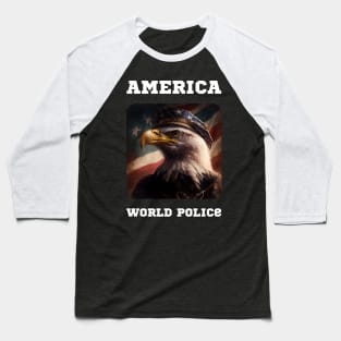 America - World Police Baseball T-Shirt